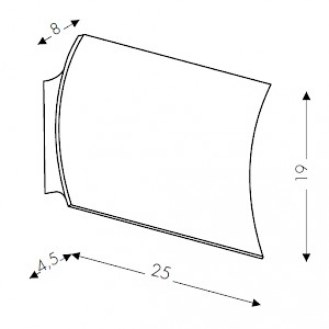 Dimensioni applique Orizzonte 2